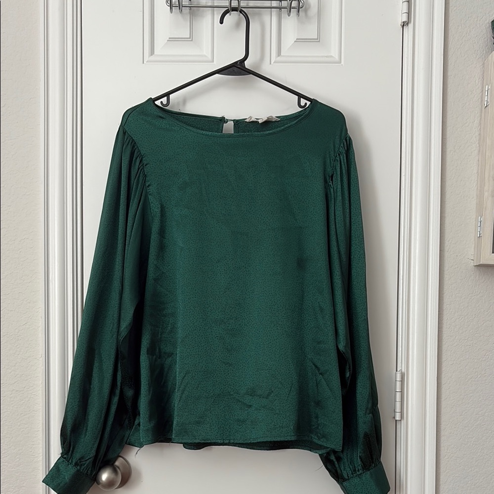 Vine & Love Green Long Sleeve Blouse